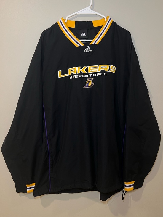 adidas Other - Adidas Los Angeles Lakers Basketball Pullover Windbreaker Jacket